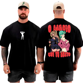 Camiseta Camisa Oversized Top para Academia Musculação Cardio que eu gosto Streetwear 100% Algodão