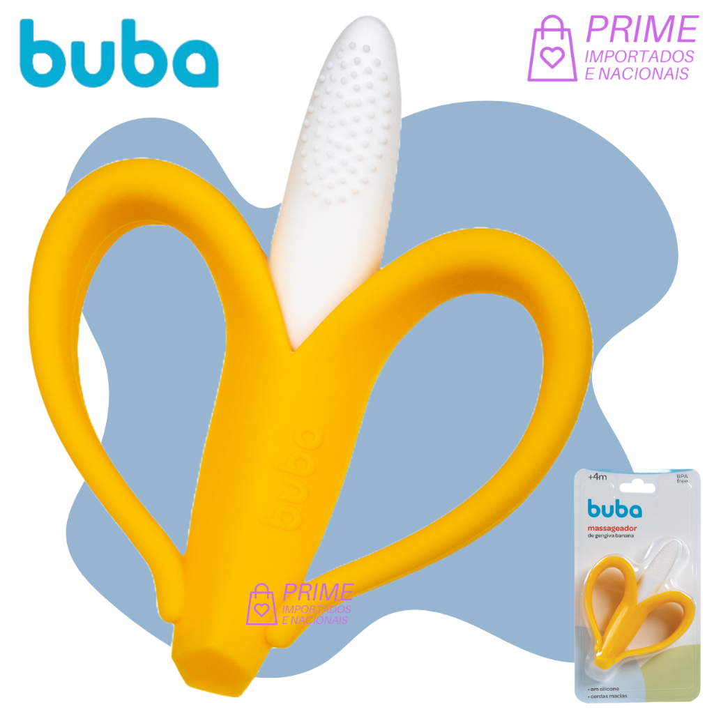 Mordedor Buba Massageador Gengiva Buba Banana Textura Macia | Shopee Brasil