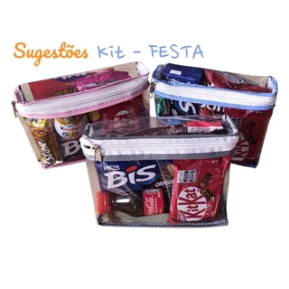 Kit 20 Necessaires! Escolha viés Rosa, Azul ou Cinza /Organização e estilo na sua mão /Perfeito p/ revenda-Mala/Bolsas em Oferta na Shopee
