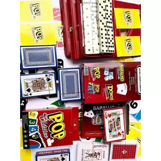 Kit de 3 Jogos Clássicos Baralho Clássico 1Elo, Daminó 1Elo e Pop Clássico 1Elo Jogos de Cartas Caixa exclusiva 1Elo