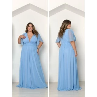 Vestido Madrinha Plus Size Azul Serenity na Black Friday 2025 | BuscaProdutos