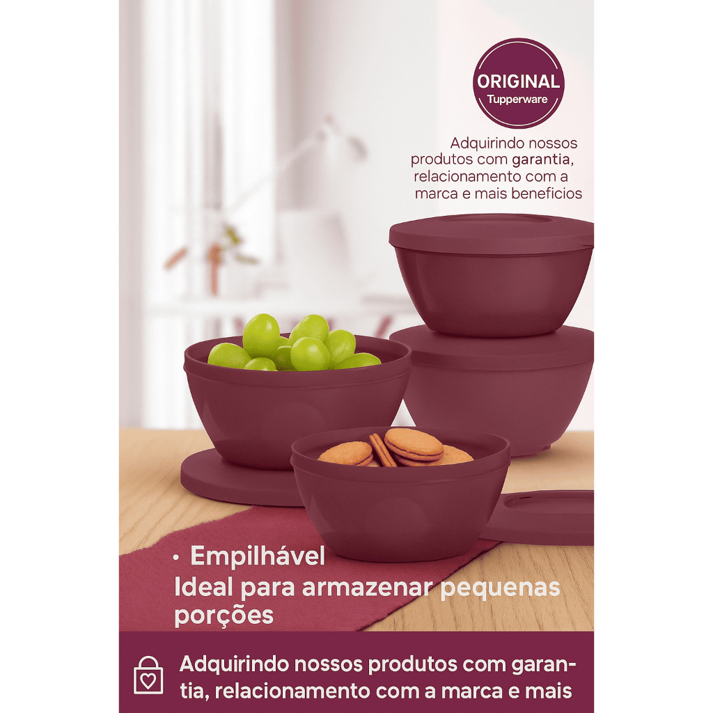 Pote Style Bordo 425ml da Tupperware Original | Shopee Brasil
