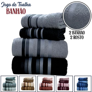 Jogo Toalha de Banhão Gigante Banhão 4 Peças 100% Algodão Grossa Super Macia Excelente Absorção New Premier Valletex