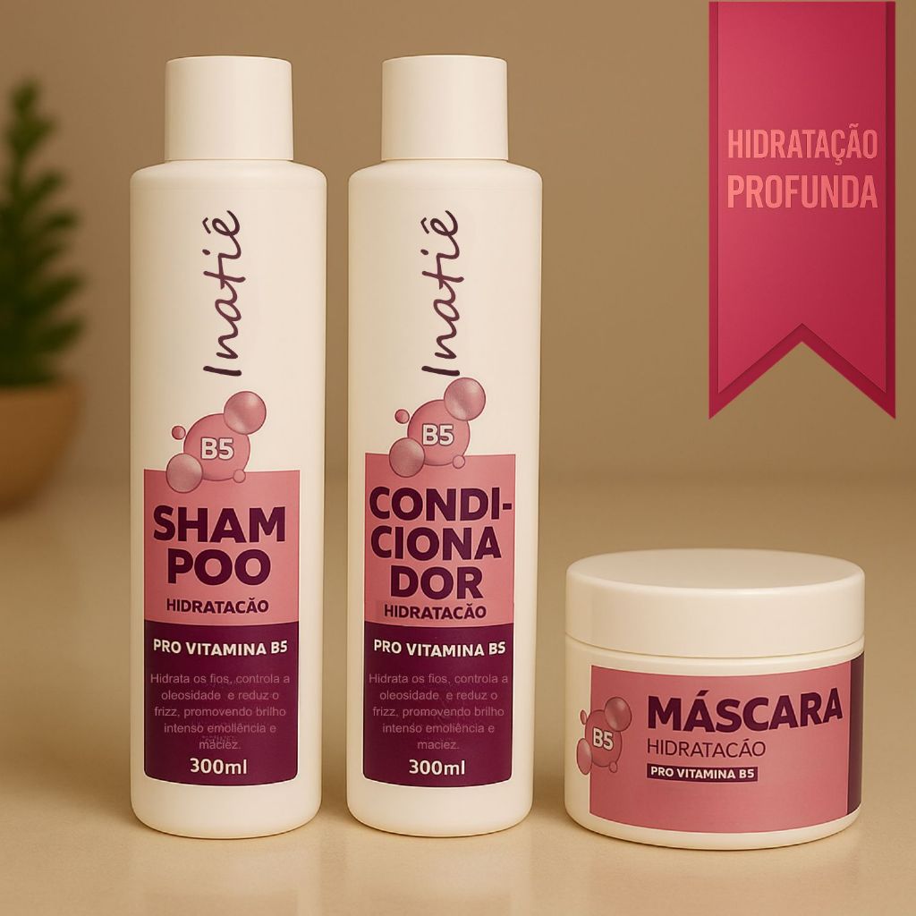 kit Shampoo Condicionador E Mascara Hidratação Para Todos Os Tipos De ...