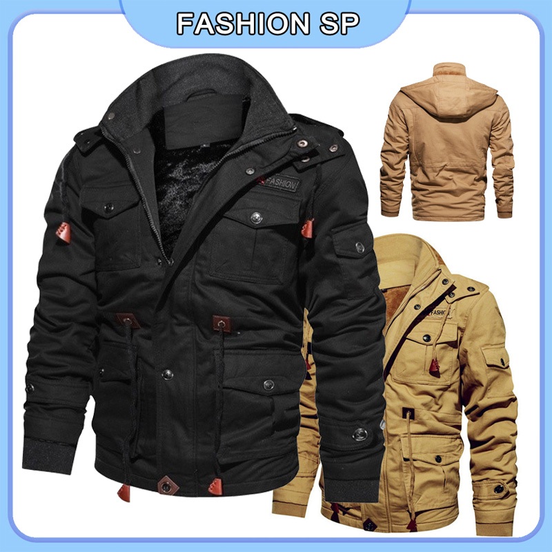 Casaco Masculino Com Capuz Outono Inverno Jaqueta Grosso Alta qualidade
