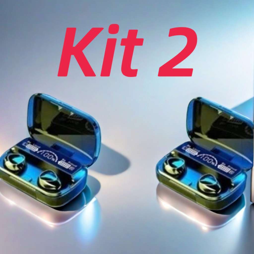 Kit M10 Bluetooth 5.3 Fones de ouvido sem fio TWS estéreo com carregador Power Bank