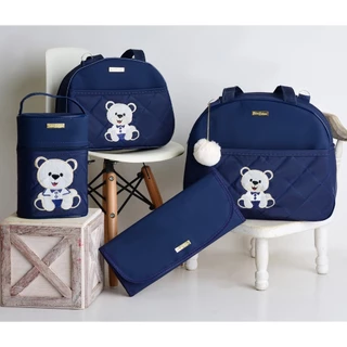 Bolsas de Maternidade Ursinho Feliz + Trocador Para Bebê em Oferta na Shopee