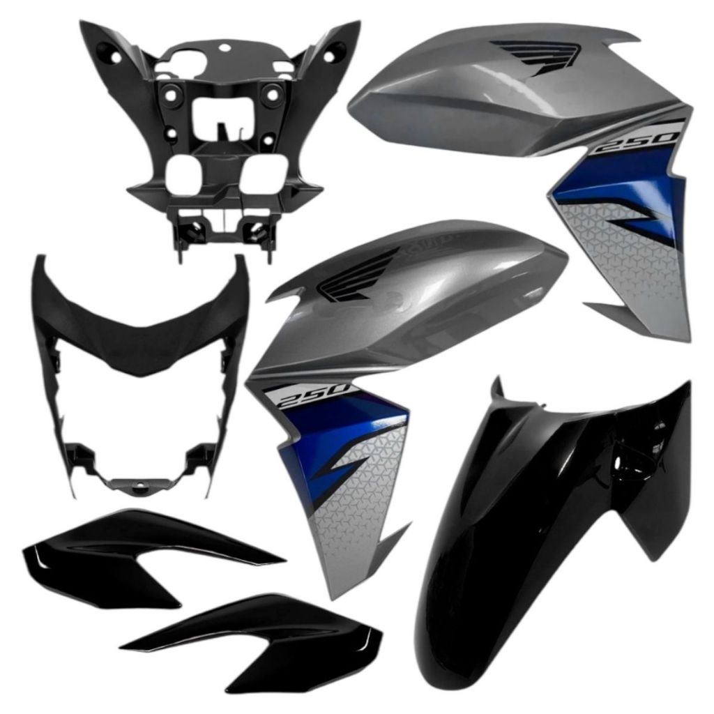 KIT CARENAGEM CB 250 F Prata Una Twister Ano 19