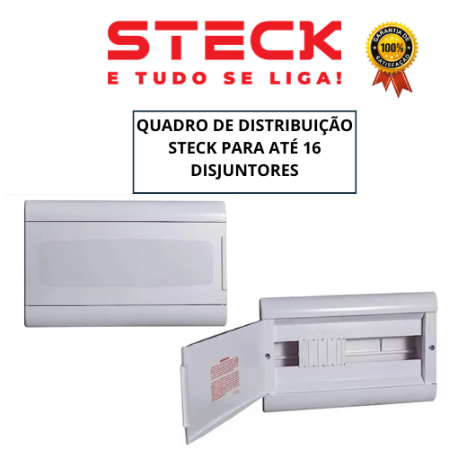 Quadro de distribuição STECK para até 16 disjuntores OURO BOX da STECK ...