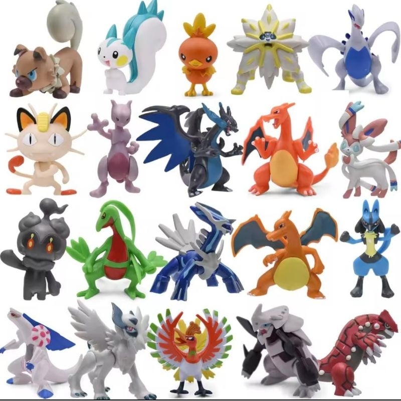 Bonecos Pokémons action figuras colecionáveis animes | Shopee Brasil