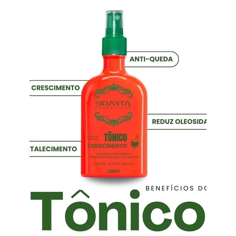 BOOM Tônico capilar crescimento, anti-queda e fortalecimento Sidarta ...