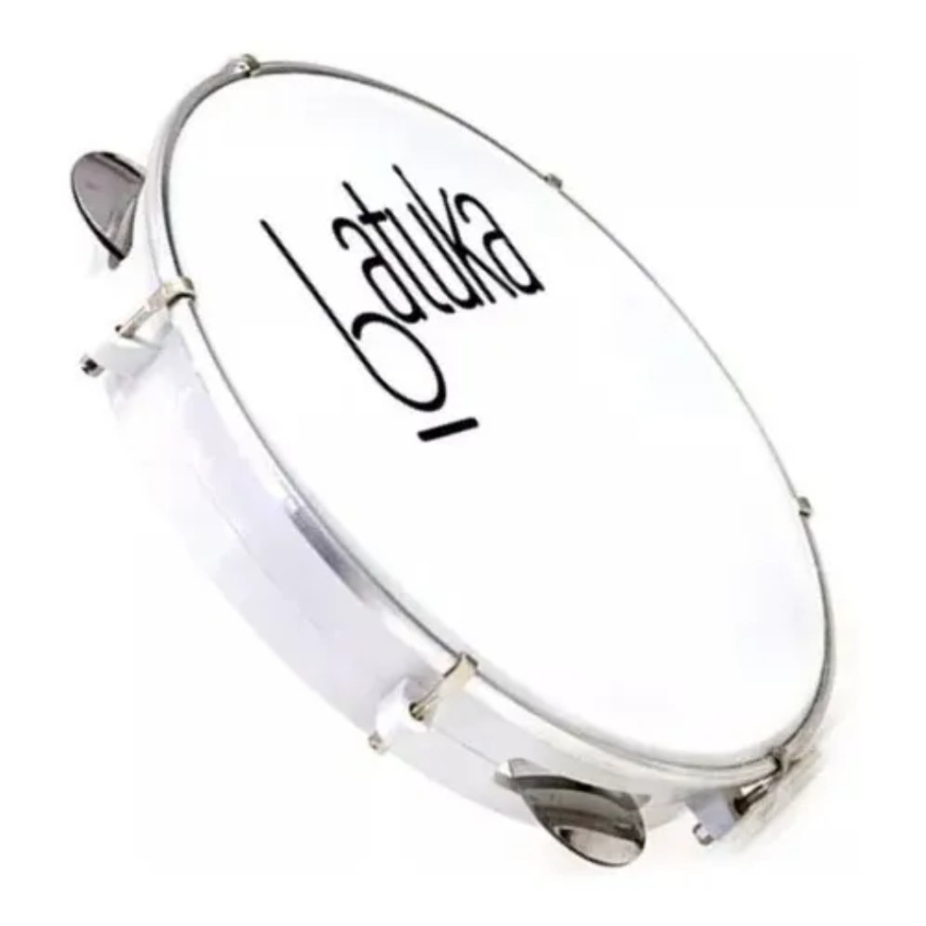 Pandeiro Batuka Branco 10 polegadas | Shopee Brasil