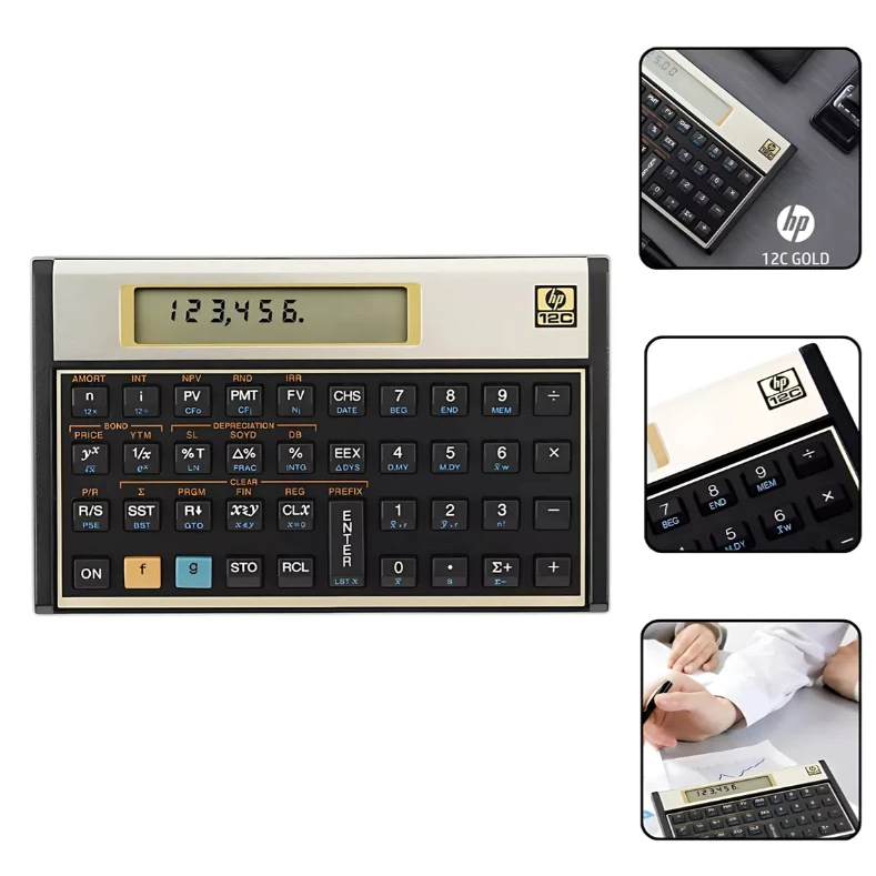 Calculadora Financeira Hp 12c Gold Cor Dourado 130 Funções