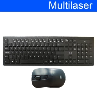 Kit Teclado e Mouse Multilaser TC212 Sem Fio 2.4GHz Wireless USB ABNT2 Pc Teclas Silenciosas