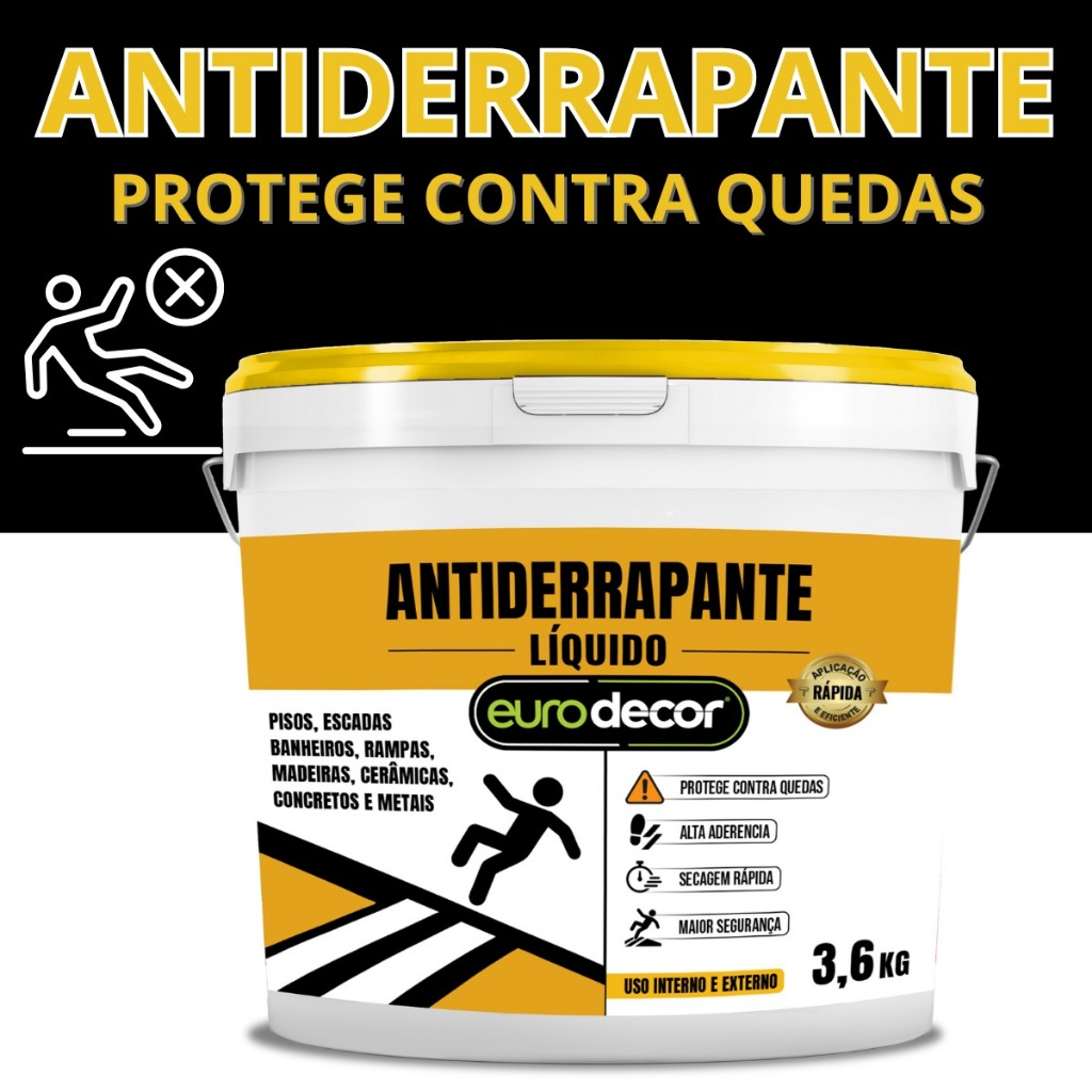 Anti Derrapante 3.6kg Contra Quedas Para Piso Escada e Rampas 3.6kg ou 1kg
