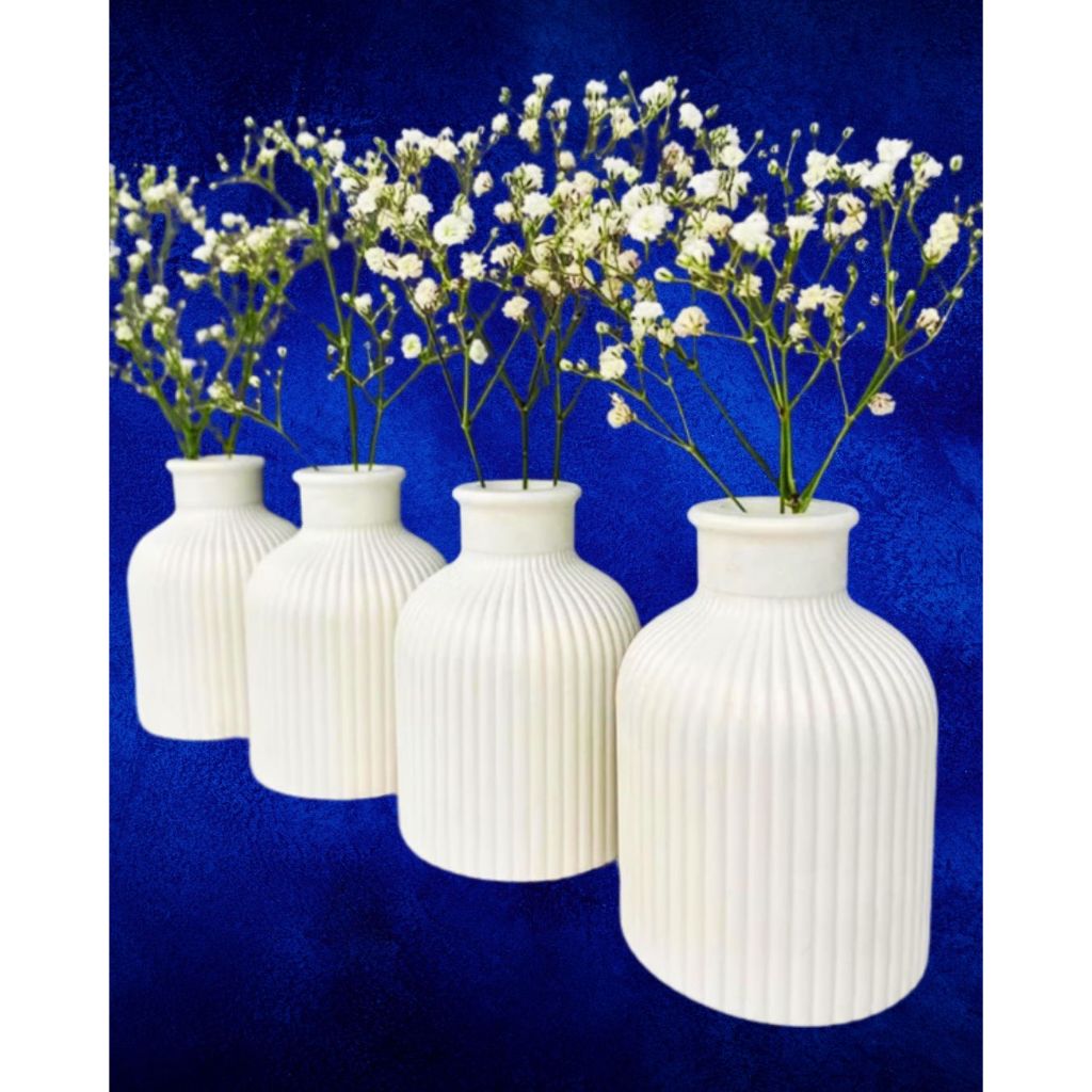 Kit com 5 Vasos de Gesso Decorativo Centro de Mesa para Casamento ...