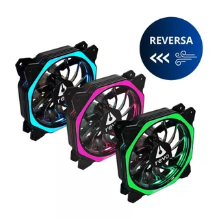 Kit 2, 3, e 4 FANs Ventoinhas REVERSA Preta ARGB RGB 3+4 Pinos Gamer 120mm Stellar Frost Revo