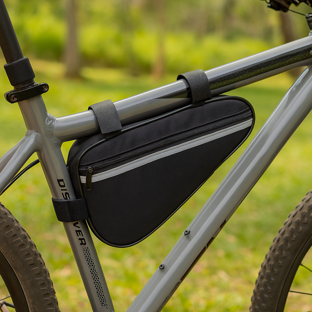 Bolsa Quadro Triangular Bike Impermeável Com Zíper Refletivo