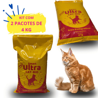 Areia Biodegradável para Gatos 2x4kg – Alta Absorção, Segura e Longa Duração