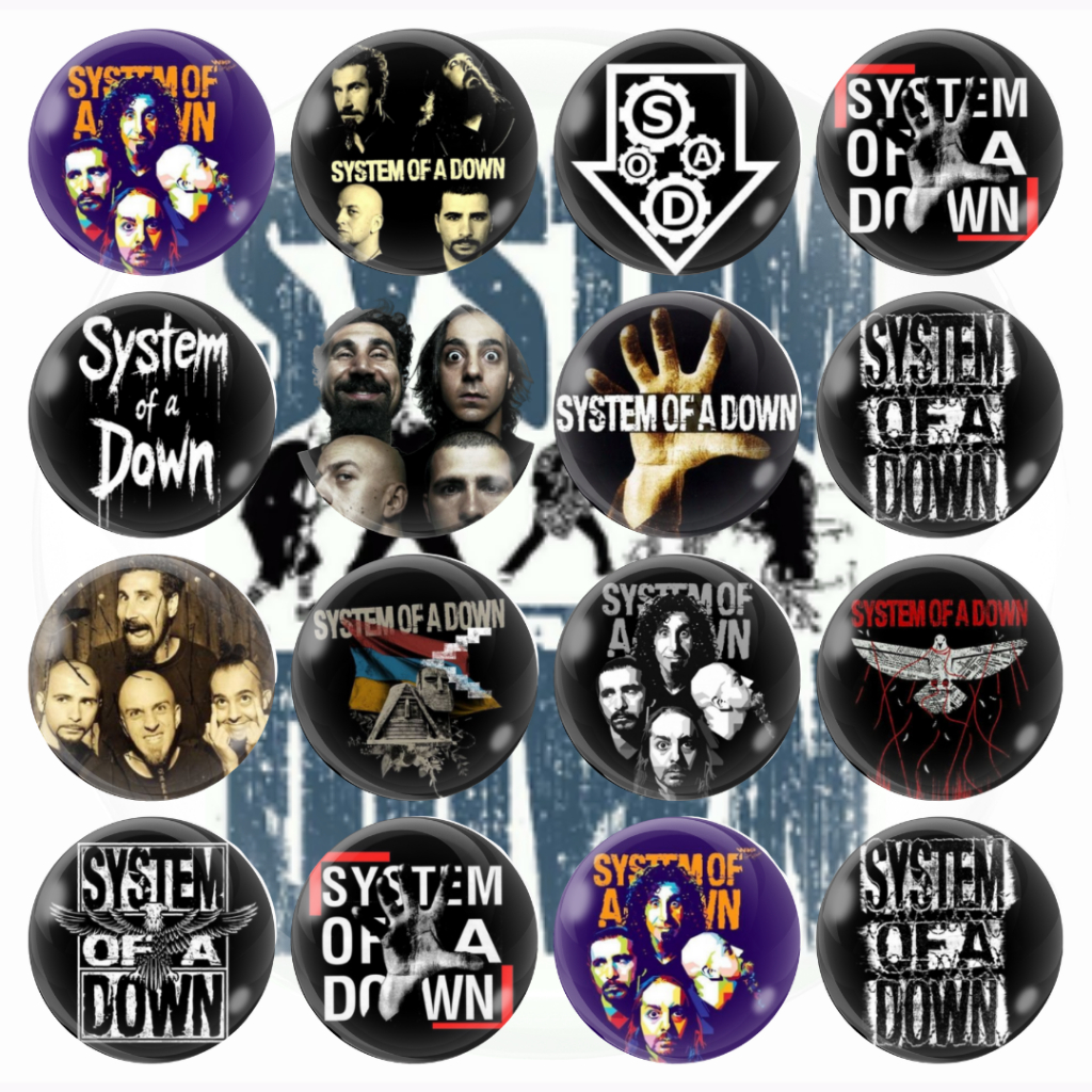 Kit Bottons Broches System Of A Down Banda de Rock SOAD 4,5cm | Shopee ...
