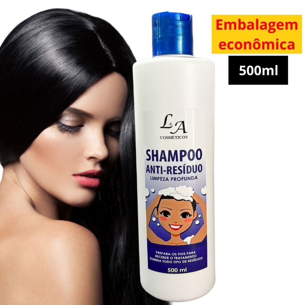 Shampoo Anti-Resíduos 500ml - L&A Cosméticos | Limpeza Profunda e ...