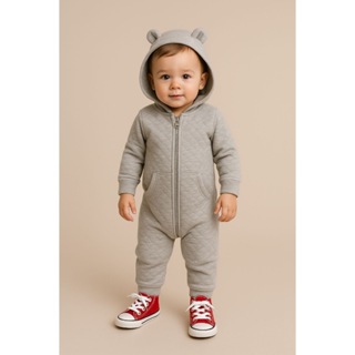 Macacão Algodão Carter's Capuz Ursinho Sem Pés em Oferta na Shopee