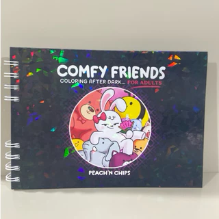 COMFY FRIENDS FOR ADULTS 18+ Joob goods LIVRO DE COLORIR PEACHN CHIPS AFTER DARK COLORING BOOK A5 CAPA DURA em Oferta na Shopee