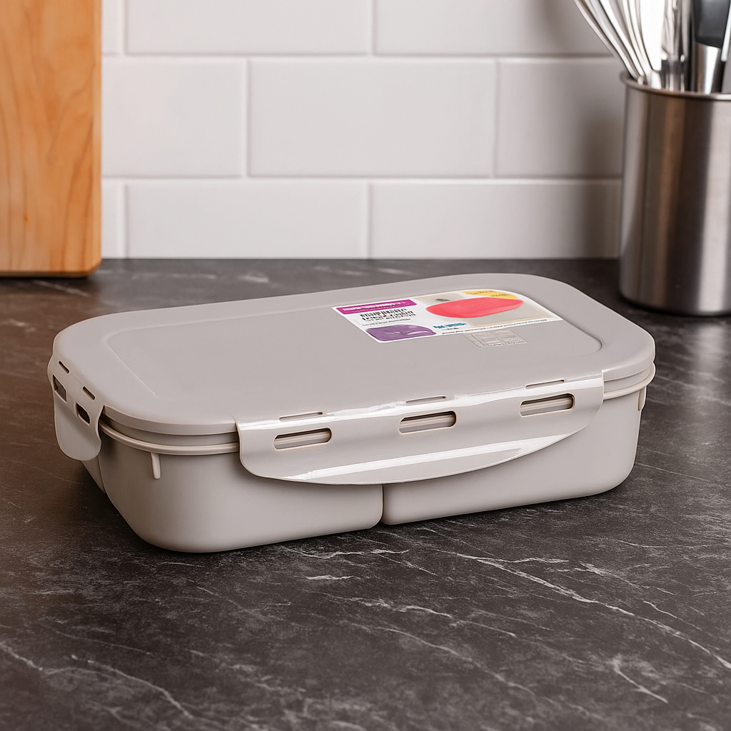 Marmita Hermética 1L com Divisórias para Microondas e Freezer – Fendi LP House