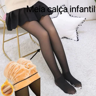ROMANTIC CROWN Meia Calça Infantil Térmica Forrada Peluciada Translúcida de Lã Super Elástica Slim em Oferta na Shopee