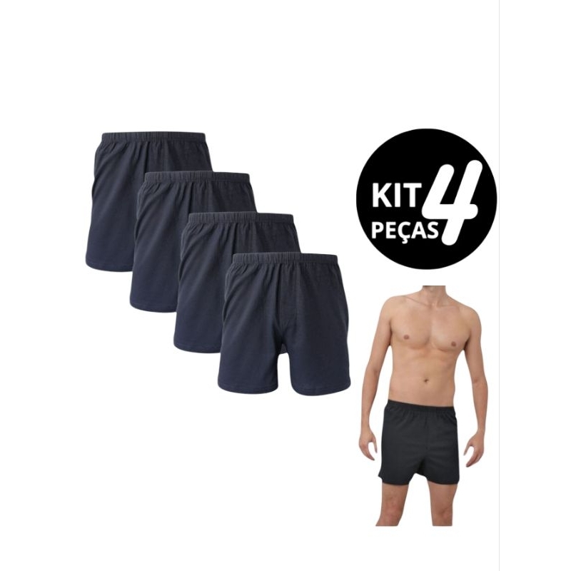 Kit 4 Pijama samba cancao masculino 100%algodao SOMENTE NAO COR ( PRETO) em Oferta na Shopee