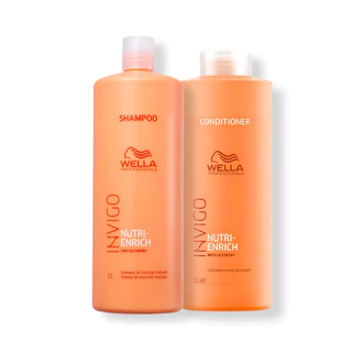 Kit Wella - Shampoo 1L e Condicionador 1L Enrich em Oferta na Shopee