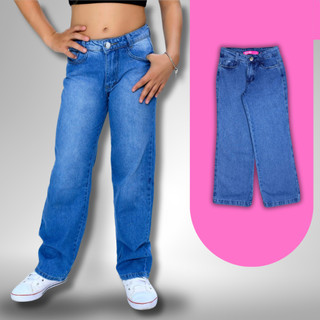 Jeans Ropa Moderna Para NiÃ±a De AÃ±os Calça Estampa Lisa Jeans Com