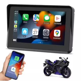Central Multimídia MP5 5" para Moto – Tela Touch, CarPlay & Android Auto, Bluetooth, GPS, USB, À Prova d’Água