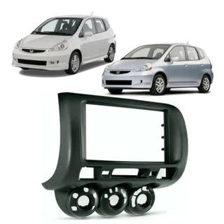 Moldura 6.8/7 Polegadas 2 Din Honda Fit Ar Analogico Grafite 2004 2005 2006 2007 2008 Fiamon em Oferta na Shopee