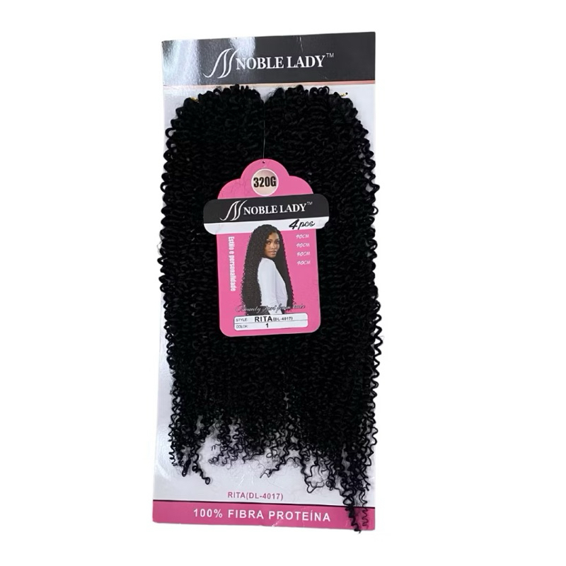 【R&B】Lady Noble Lady Crochet Braids Cabelo Orgânico Cacheado Rita Fibra de