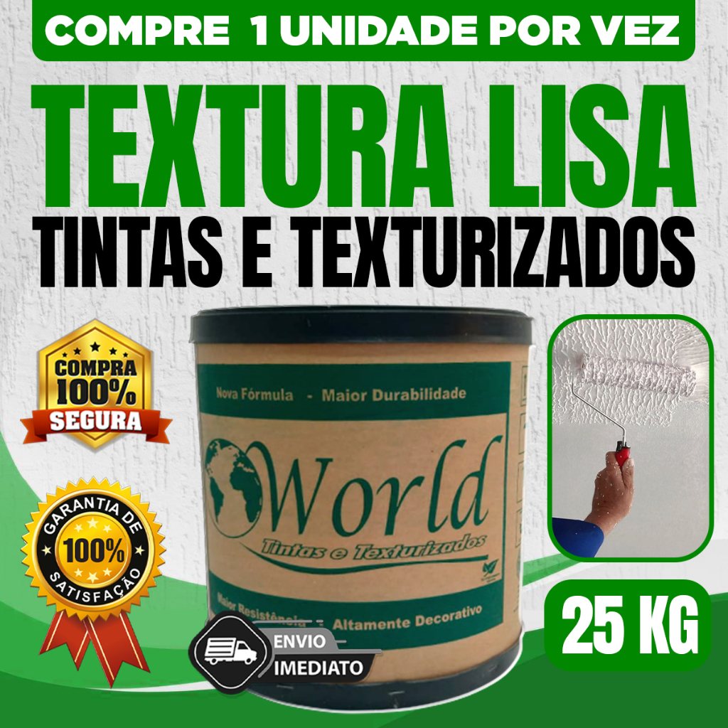 Textura Lisa para Parede Acabamento Fino Pronta para Uso Alta Cobertura ...