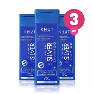 Kit 3 Shampoo Knut Silver Cisteine 250ml em Oferta na Shopee
