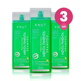 Kit 3 Shampoo Knut Menta Pimenta 250ml em Oferta na Shopee