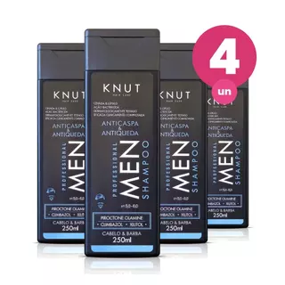 Kit 4 Shampoo Knut Men Anticaspa 250ml em Oferta na Shopee