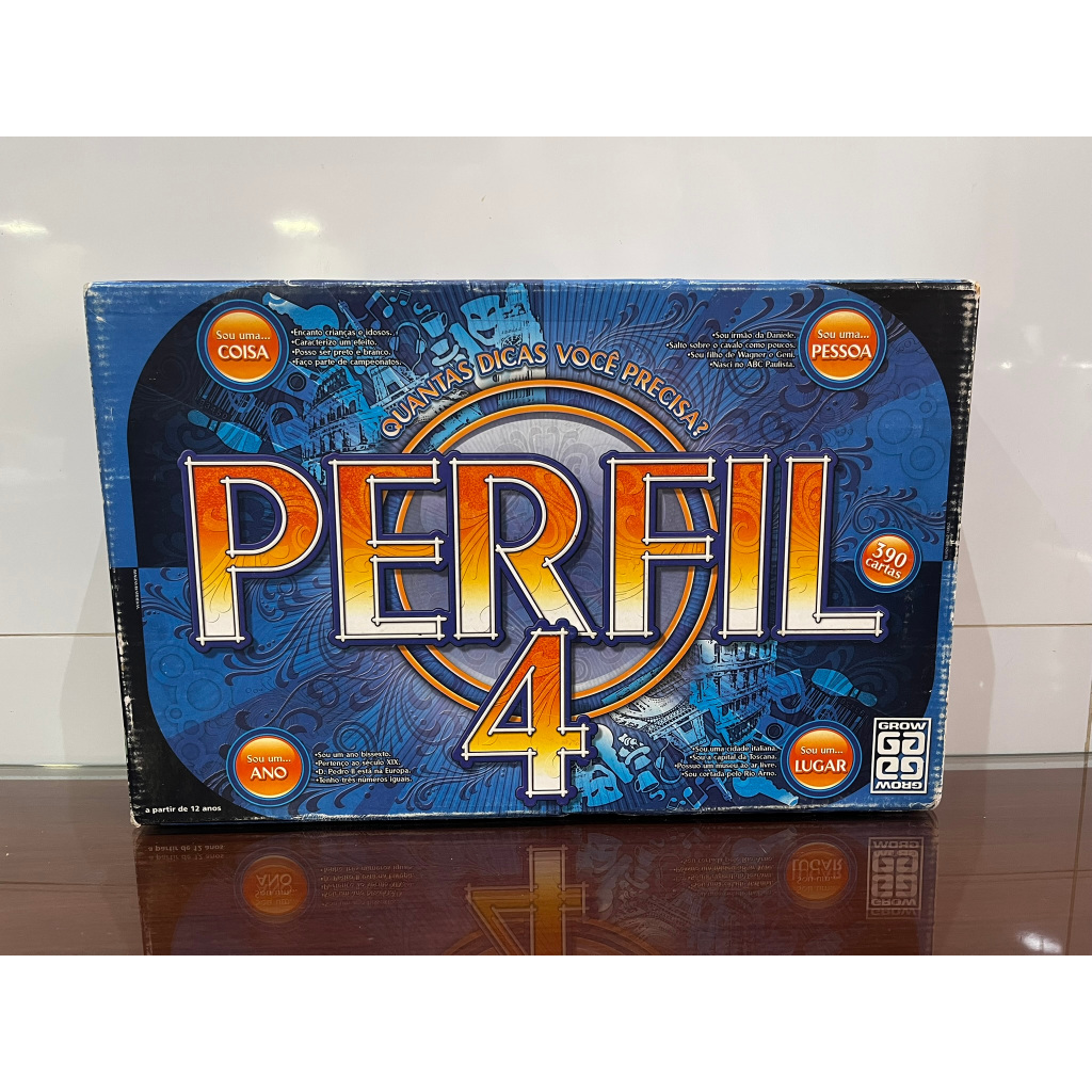 Jogo de Tabuleiro Perfil 4 Vintage, Raro e Completo - USADO