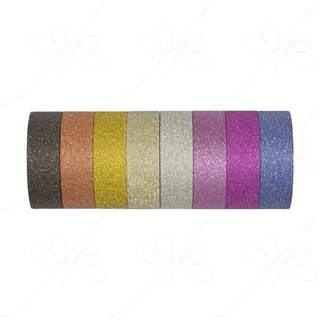Washi tape - Fita adesiva com glitter 15mm x 3m - Daiso