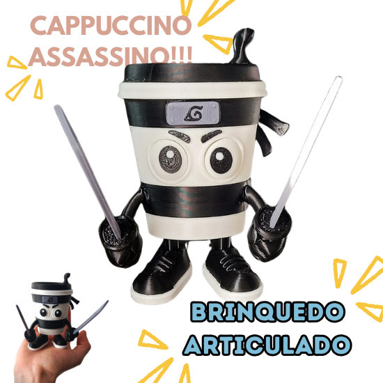 Cappuccino Assassino Boneco Articulado Impressão 3D Meme Brinquedo ...
