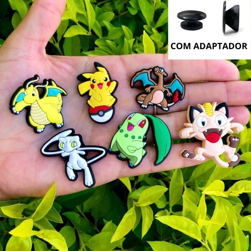 Kit 6 Pin Personagens Pokemon Apliques emborrachados | Shopee Brasil