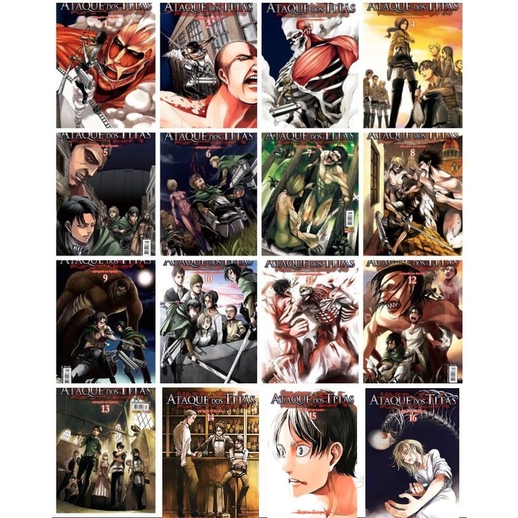 Manga 2 em 1 Shingeki no Kyojin Attack on Titan SNK ataque ao titã ...