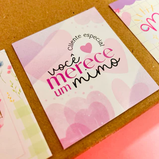 Mini Cartão Mimo - Especial - Pronta Entrega - 50/100 unidades