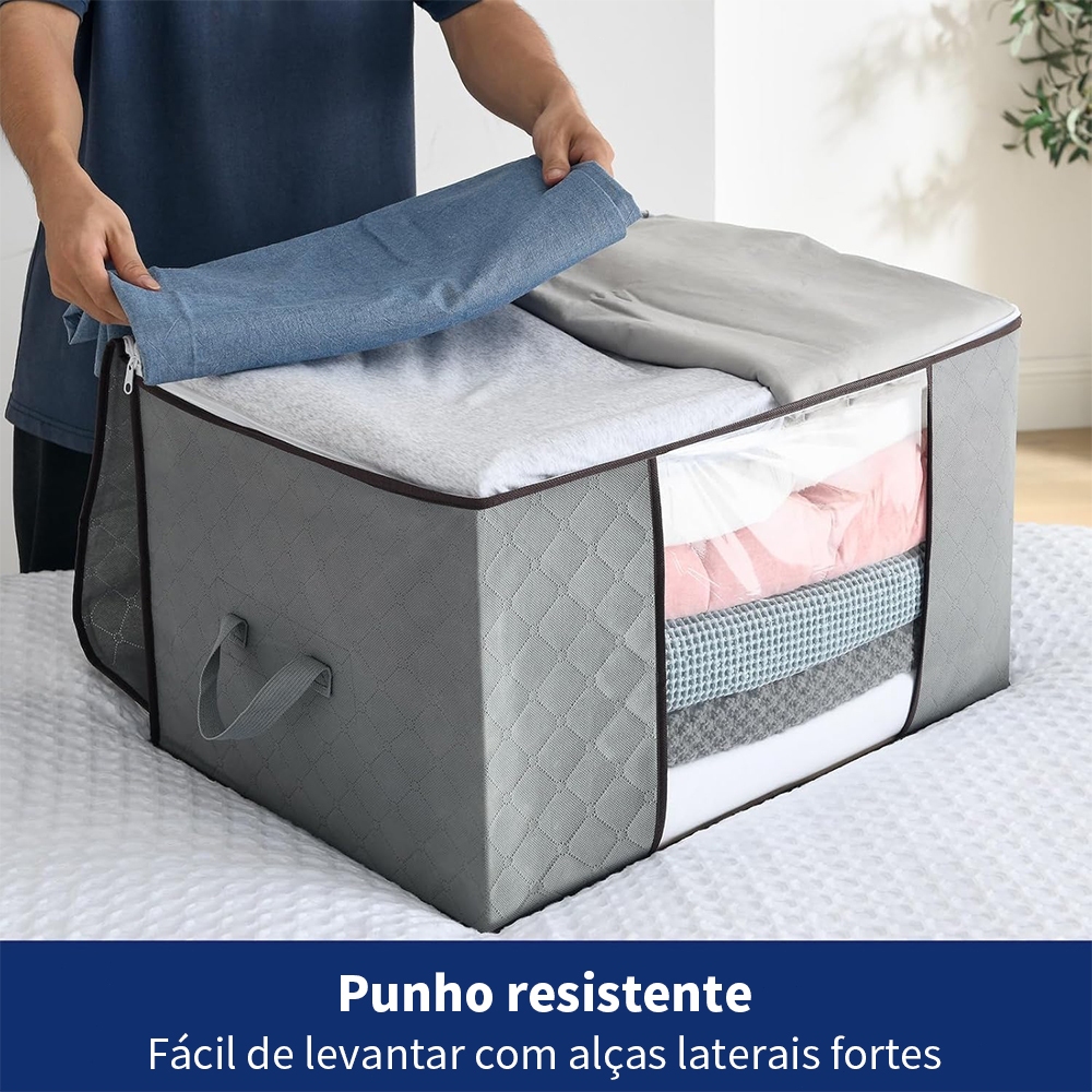 Caixa Saco Organizador Grandes Edredom Casaco Guarda Roupa para Lençol ...