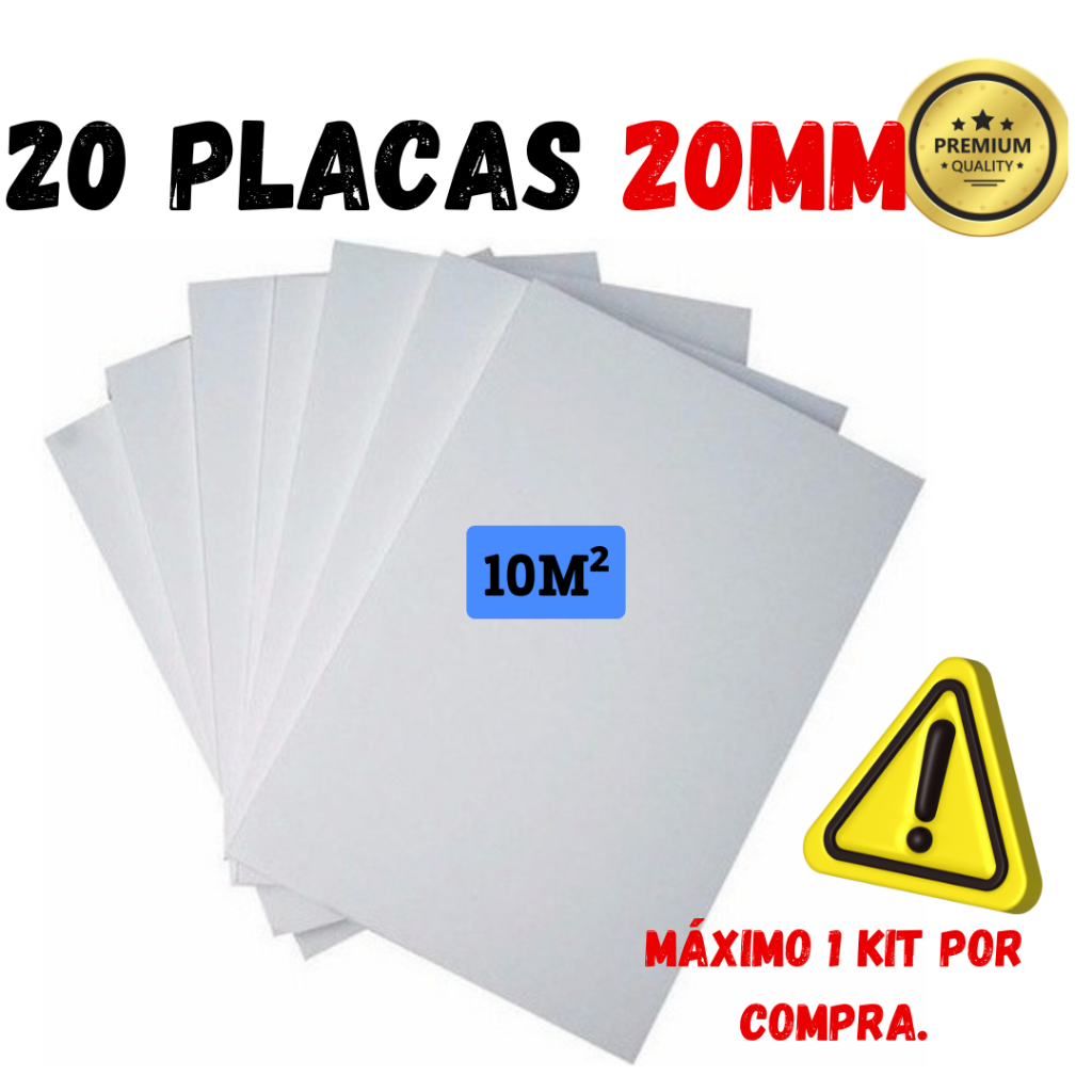 Isopor Para Forro De Teto EPS Antichamas Placas 100x50x2cm(20mm)