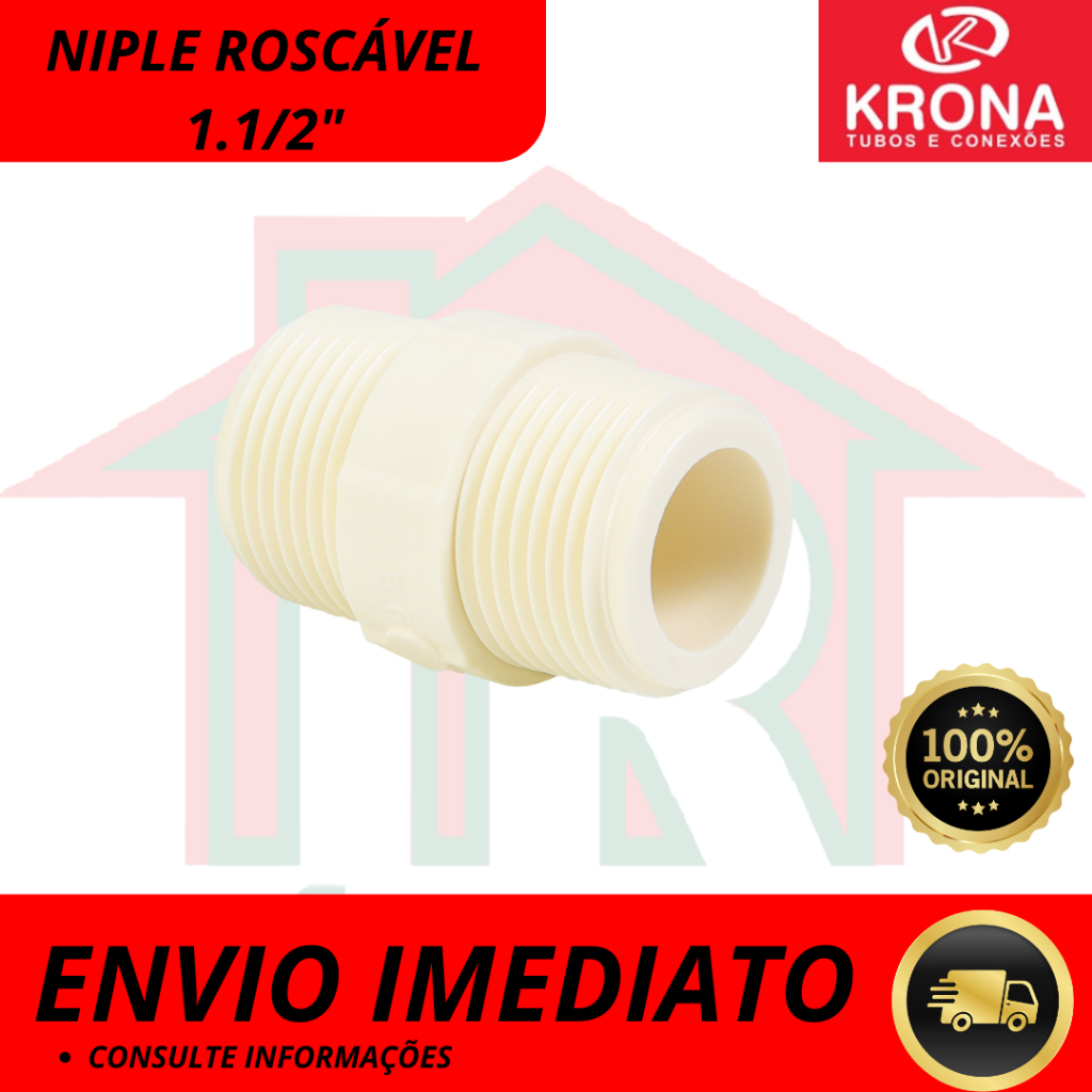 Niple Nipel Roscável Duplo Conexão1.1/2