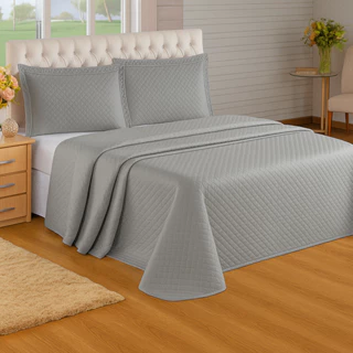 Colcha Cobre Leito Casal Queen Matelada Sobreleito Macio e Moderno Várias Cores em Oferta na Shopee