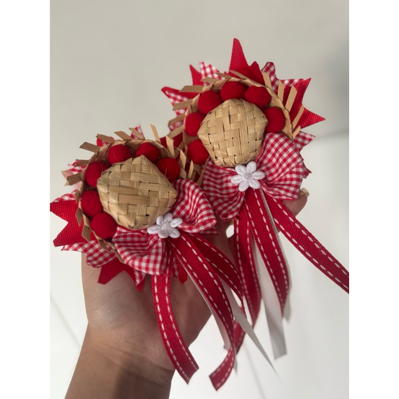 Laço coleção festa junina - modelo chapeuzinho | Shopee Brasil